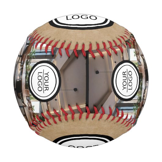 ロゴ素朴の追加カスタム文字会社の写真 野球ボール (裏面)