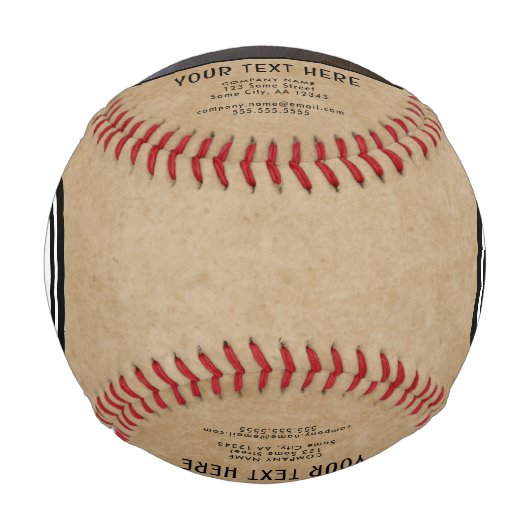 ロゴ素朴の追加カスタム文字会社の写真 野球ボール (正面)