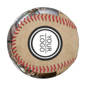 ロゴ素朴の追加カスタム文字会社の写真 野球ボール (正面左)