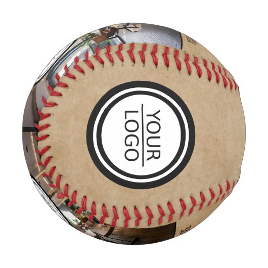 ロゴ素朴の追加カスタム文字会社の写真 野球ボール (正面左)