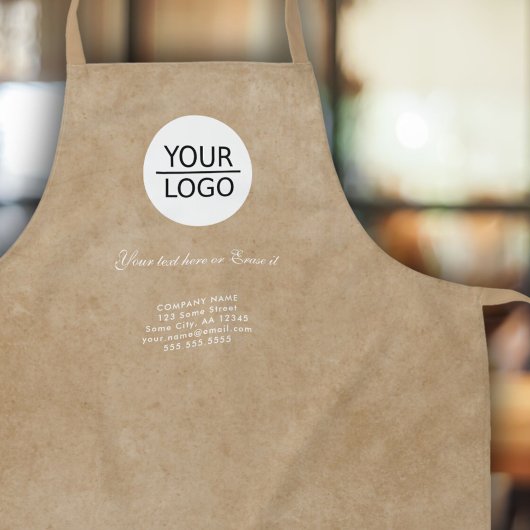 ロゴ素朴の追加カスタム文字会社プロモーション エプロン