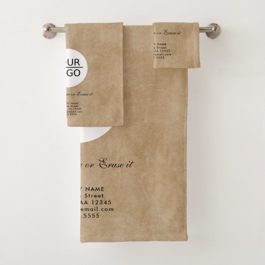 ロゴ素朴の追加カスタム文字会社プロモーション バスタオルセット (インサイチュ)