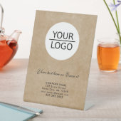 ロゴ素朴の追加カスタム文字会社プロモーション 台座サイン (インサイチュ)