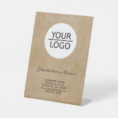 ロゴ素朴の追加カスタム文字会社プロモーション 台座サイン (正面)