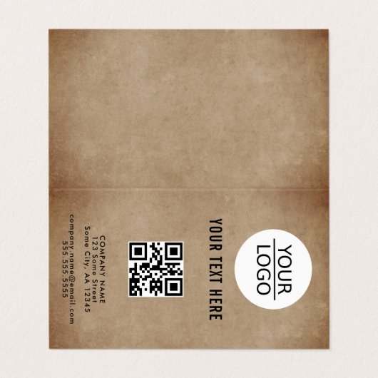 ロゴ素朴の追加カスタム文字会社プロモーション 名刺 (外部フラット)