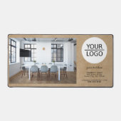 ロゴ素朴の追加カスタム文字写真会社 デスクマット (正面)