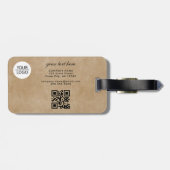 ロゴ素朴の追加QRコードカスタム文字プロモーション ラゲッジタグ (裏面横)
