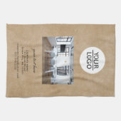 ロゴ素朴を追加するカスタム文字会社の写真 キッチンタオル (横)