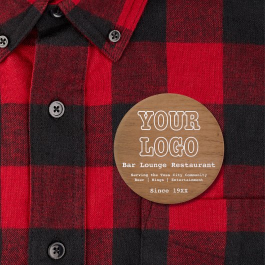 ロゴ素朴を追加バーラウンジレストランマーケティングKe 缶バッジ