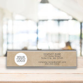 ロゴ素朴会社情報の追加 デスクネームプレート