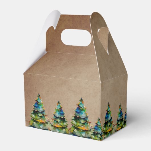 ロゴ素朴文字クリスマスツリー会社の追加 フェイバーボックス (裏面サイド)