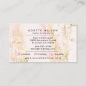 ロゴ組み立てスタイリストまたはヘア組み立てサロン 名刺 (裏面)