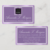 ロゴ結婚のイベントプランナー制作パープル 名刺 (正面/裏面)