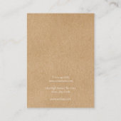 ロゴ緑のイヤリング素朴ディスプレイカード 名刺 (裏面)