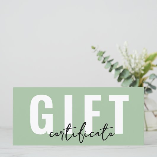 ロゴ緑のギフト券 (スタンド正面)