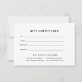 ロゴ編集可能なビジネスギフト券を追加 (正面)