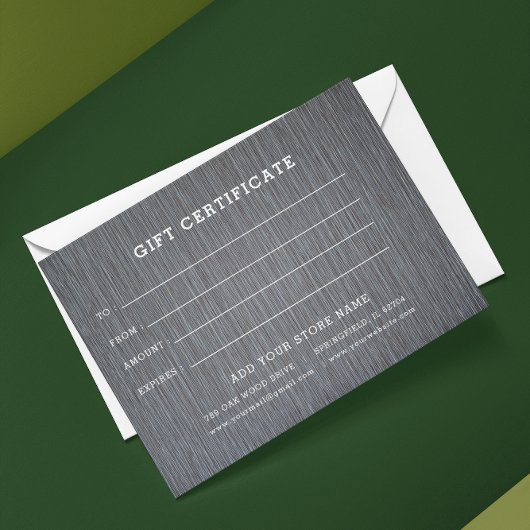 ロゴ編集可能なビジネスギフト証明書