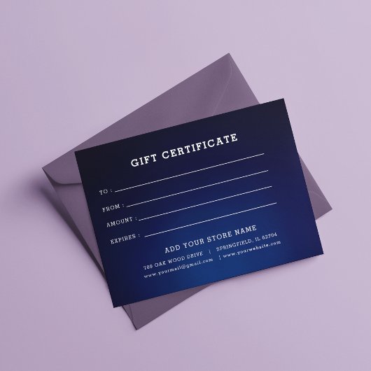 ロゴ編集可能ビジネスギフト証明書の追加