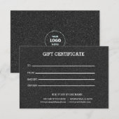 ロゴ編集可能ビジネスギフト証明書の追加 (正面/裏面)