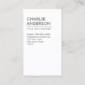 ロゴ縦カスタム横ミニマリモダンスト 名刺 (裏面)