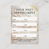 ロゴ縦大理石ルックアポイントメントカード 予約カード (正面)