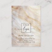 ロゴ縦大理石ルックアポイントメントカード 予約カード (裏面)