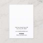 ロゴ署名の追加スクリプトホワイトイヤリングジュエリー 名刺 (裏面)