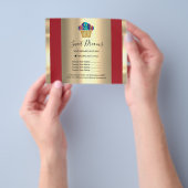 ロゴ美しいサロンスイーツベーカリー価格表赤 チラシ (手)