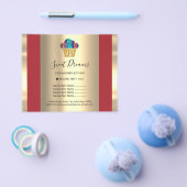 ロゴ美しいサロンスイーツベーカリー価格表赤 チラシ (シングル)