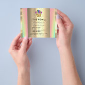 ロゴ美しいサロンスウィートホログラフ価格表チラシ チラシ (手)