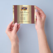 ロゴ美しいサロンメイクアップ価格表赤フライヤー チラシ (手)