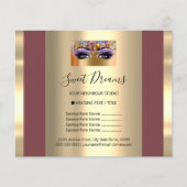 ロゴ美しいサロンメイクアップ価格表赤フライヤー チラシ (正面)