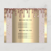 ロゴ美しいメイクアップ爪、 ネイル価格表バラスパ チラシ (裏面)