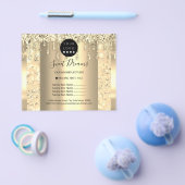 ロゴ美しいメイクアップ爪、 ネイル価格表金ゴールドルクス チラシ (シングル)