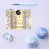 ロゴ美しいメイクアップ爪、 ネイル価格表黄金乾燥 チラシ (シングル)