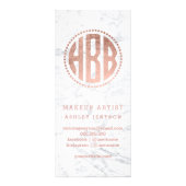 ロゴ美しい金ゴールドタイポグラフィ大理石価格表 ラックカード (裏面)