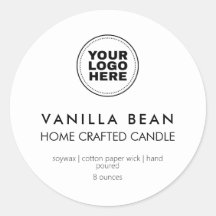 ロゴ自家製キャンドルモダン製品ラベルの追加