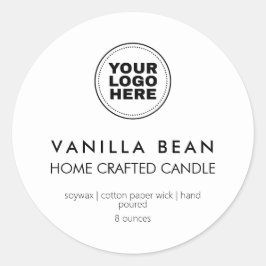 ロゴ自家製キャンドルモダン製品ラベルの追加 ラウンドシール