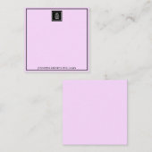 ロゴ薄いラ縁どバネルエレガント ノートカード (正面/裏面)