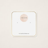 ロゴ薄い金ゴールド縁どイヤリングディスプレイカード (正面)