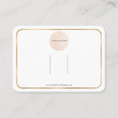 ロゴ虹の弓のヘアクリップが水平に表示 名刺 (正面)