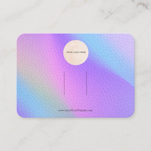 ロゴ虹の弓のヘアクリップが水平に表示 名刺 (正面)