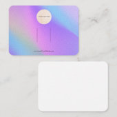 ロゴ虹の弓のヘアクリップが水平に表示 名刺 (正面/裏面)