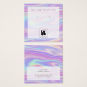 ロゴ虹色のイヤリングディスプレイカードの追加 (正面&裏面)