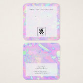 ロゴ虹色のオパール大理石イヤリングディスプレイを追加 (正面&裏面)