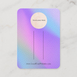 ロゴ虹色の弓のヘアクリップを垂直に表示 名刺