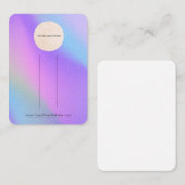 ロゴ虹色の弓のヘアクリップを垂直に表示 名刺 (正面/裏面)