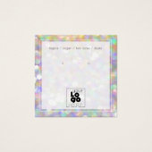 ロゴ虹色抽象芸術イヤリングディスプレイカードの追加 (正面)