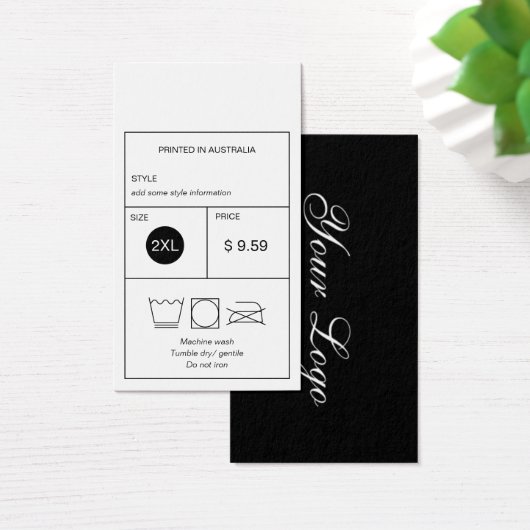 ロゴ衣料品価格つるラベル (デスク)