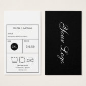 ロゴ衣料品価格つるラベル (正面&裏面)